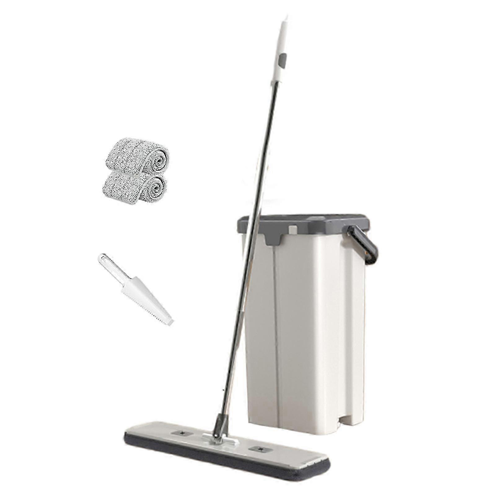 Household Large Flat Mop with Bucket Set Labor-Saving Cleaning Mop for Living Room Home