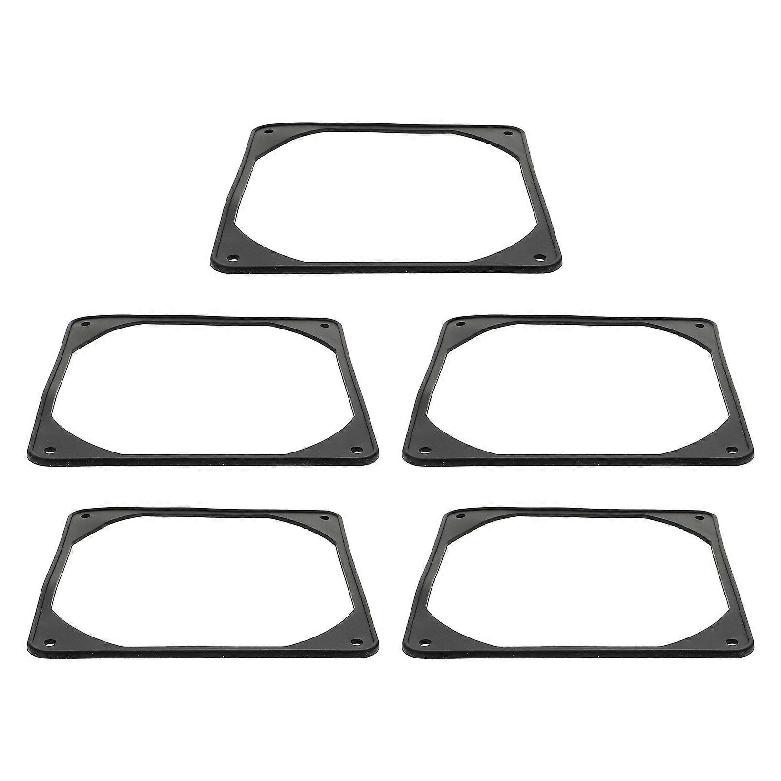 Fan Shock Absorption Pad Computer Fan Shock Proof Square Black Noise Reduction 5Pack