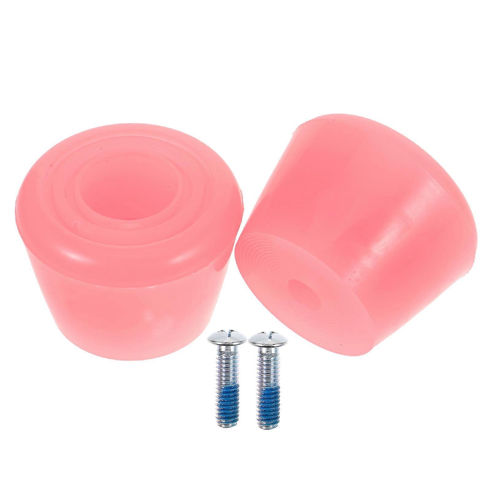 Roller Skate Toe Plugs Toe Stops Roller Skates Brake Pads Outdoor Skating Pink Reduce Braking Noises 1 Set