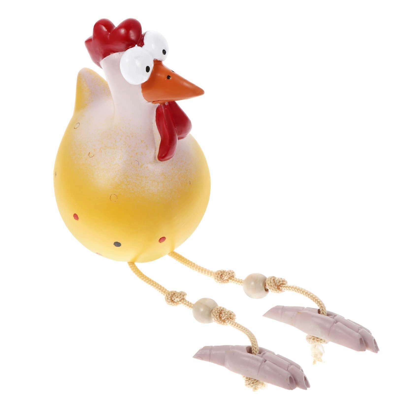 Chicken statue made of artificial resin – Charming chicken toy for garden and home decoration
