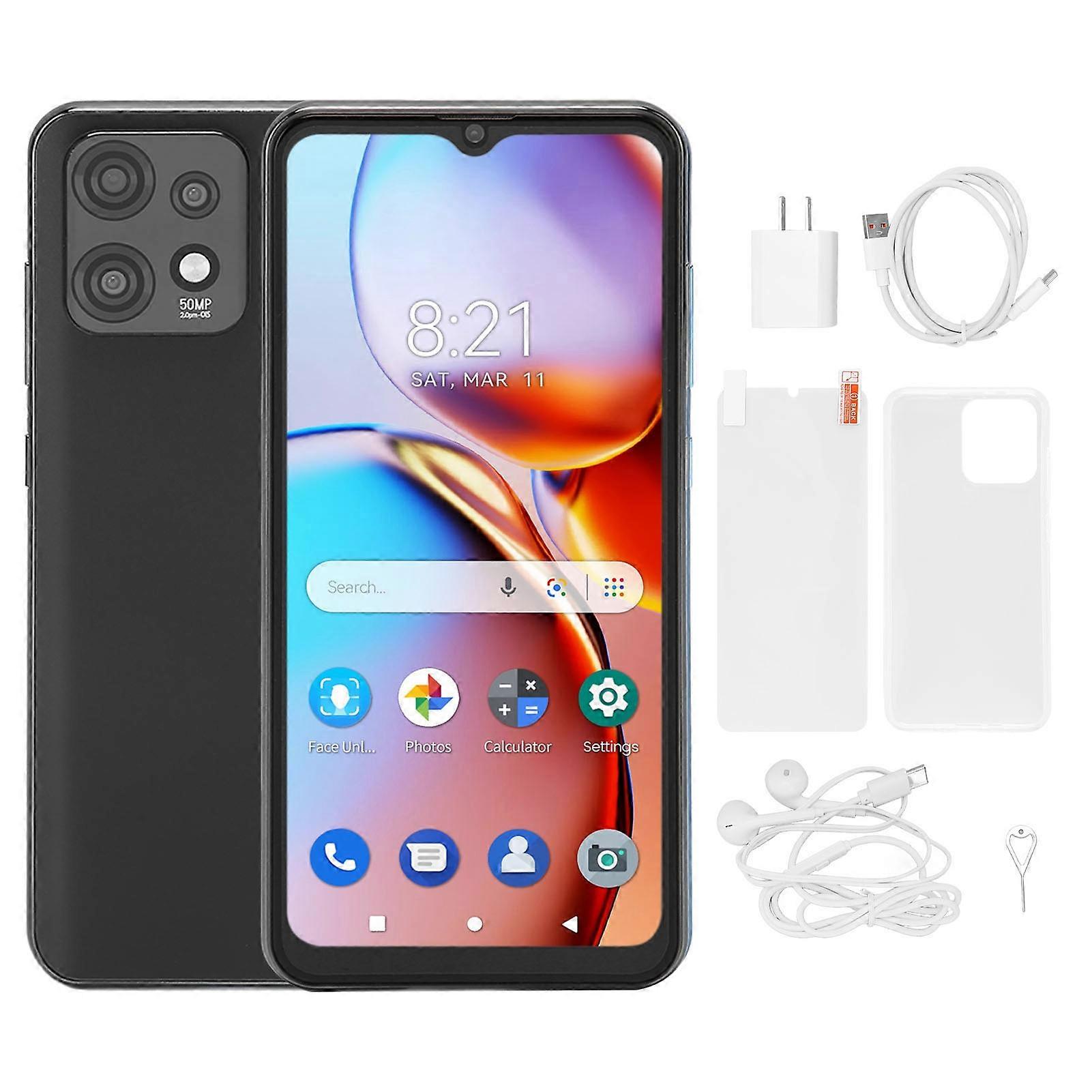 6.53" 5G WiFi Smartphone, Android 12, 6GB RAM, 128GB ROM, 32MP Camera, 4G Unlocked