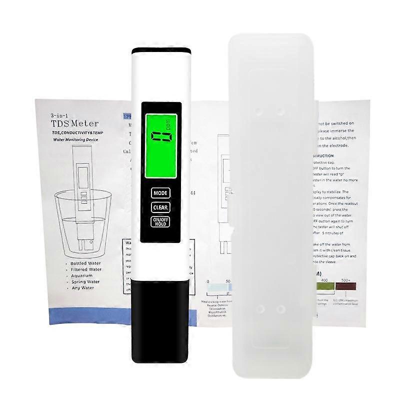 4 in 1 Digital Water Quality Tester TDS/EC/Temperature Meter for Drinking Water Hydroponics Aquariums Pools