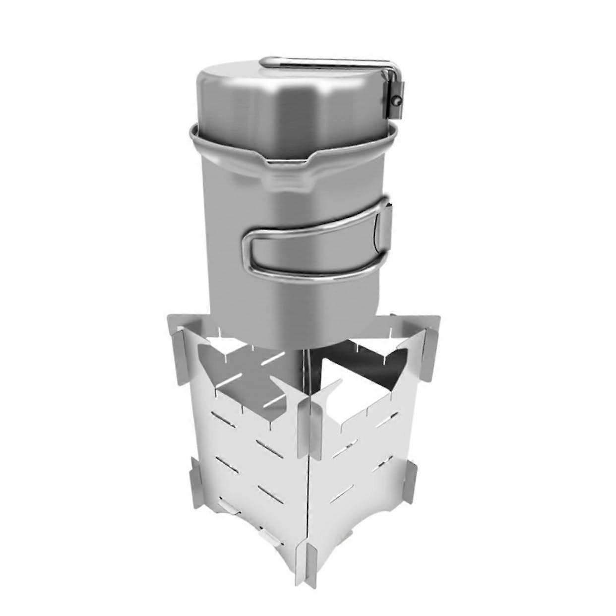 Camping Cookware Set for Outdoor Activities - Foldable Pots and Pans for Backpacking, Picnics, and Family Gatherings