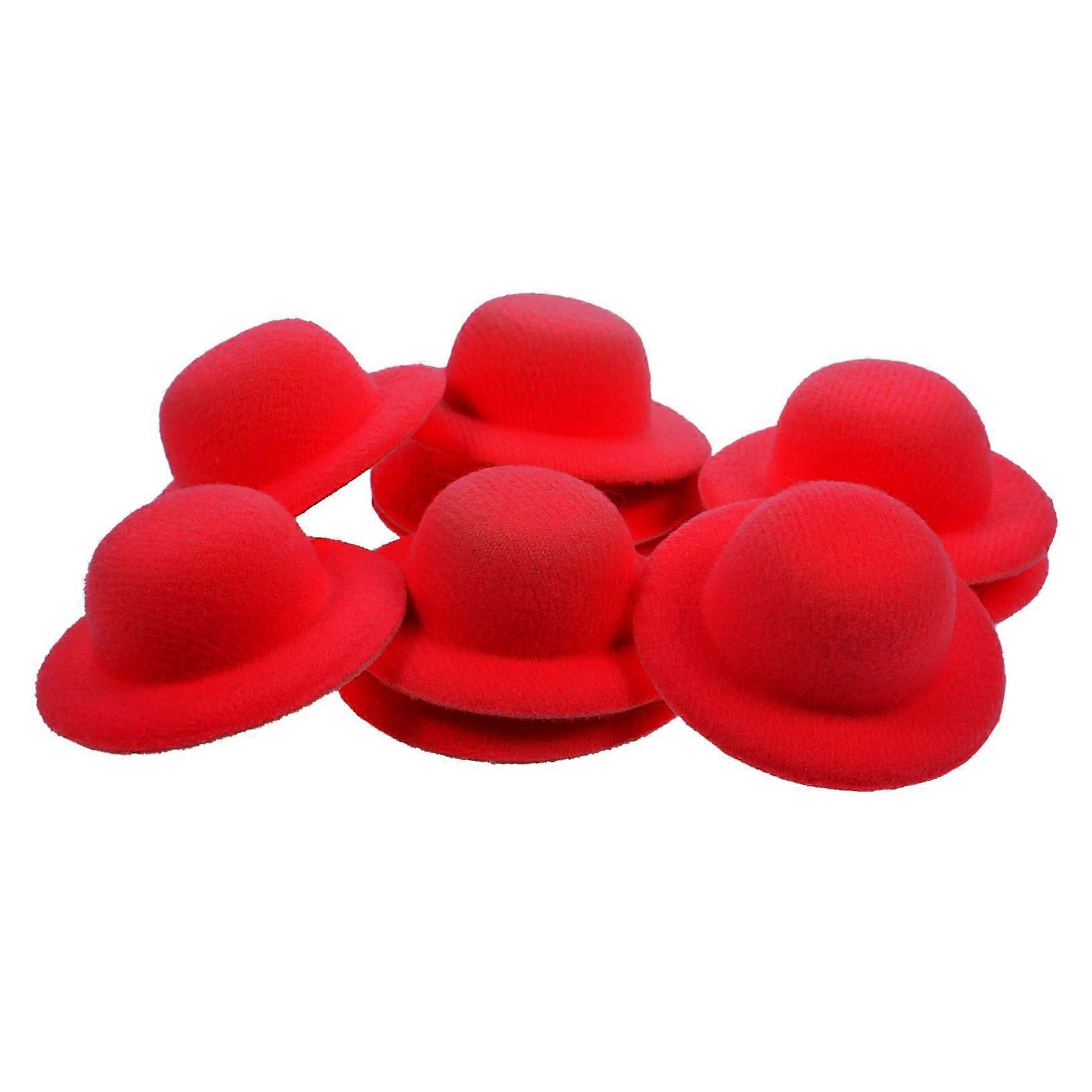 Mini Hats for Dolls - 10 Pack Straw Hats for DIY Craft Projects, 3-Inch Decorative Accessories in Various Colors
