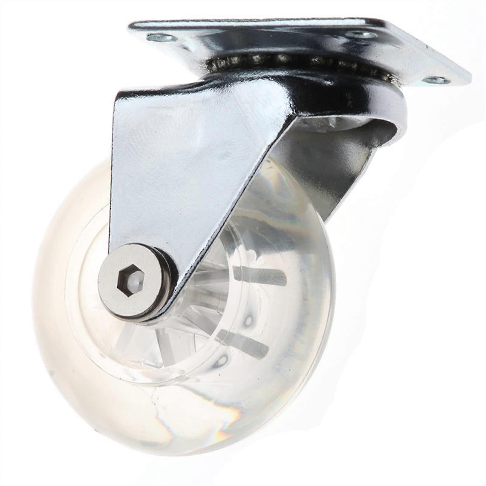 Transparent Caster 50 Mm Platform Trolley Wheel Replacement Angle Swivel Universal 1 Piece