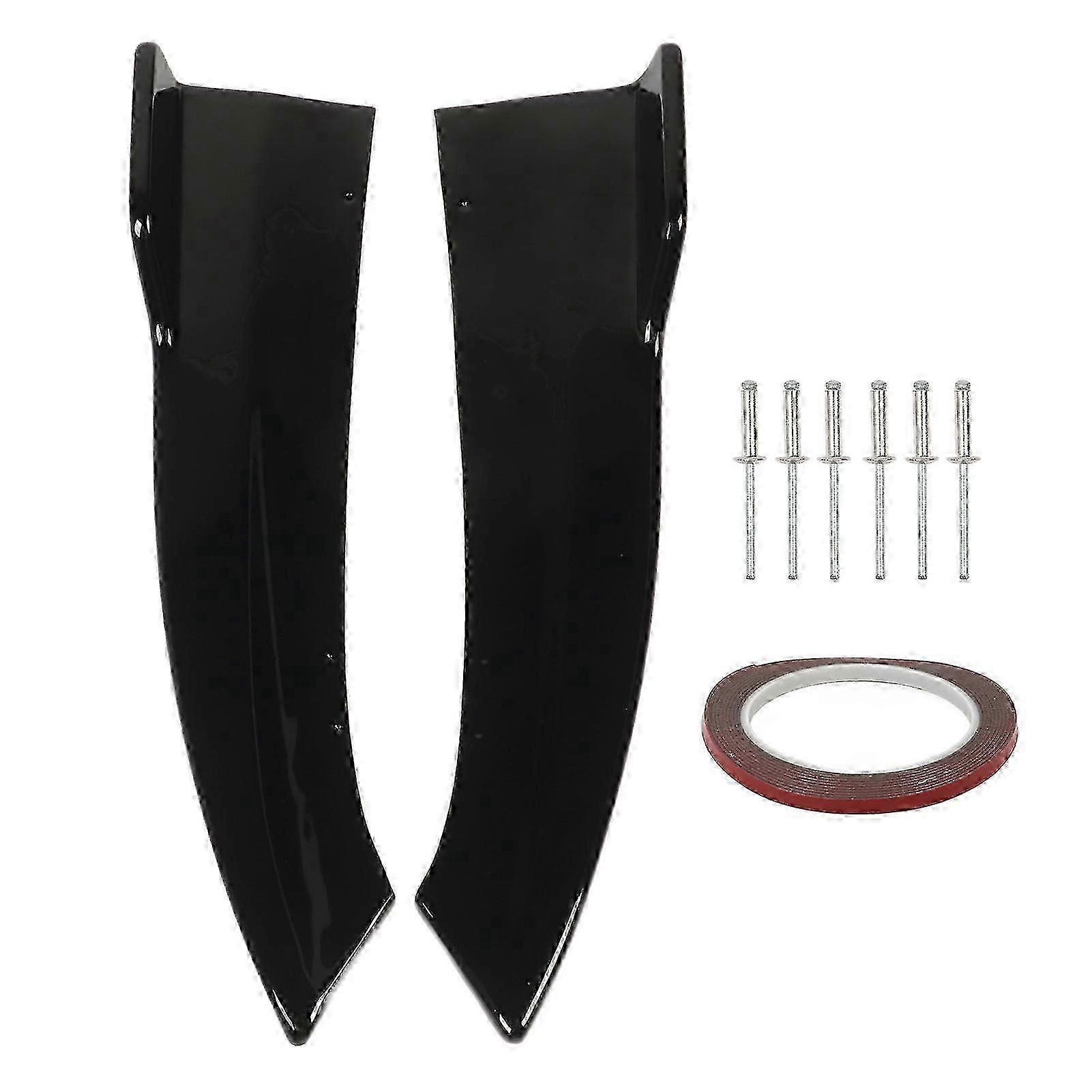 1 Pair Car Rear Bumper Diffuser Splitter Replacement for Compatible Brand C-Class W206 AMG Line 2022 And Later Glossy Black