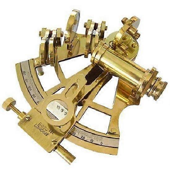 Metal Brass Nautical Sextant (4 inch, Blue)
