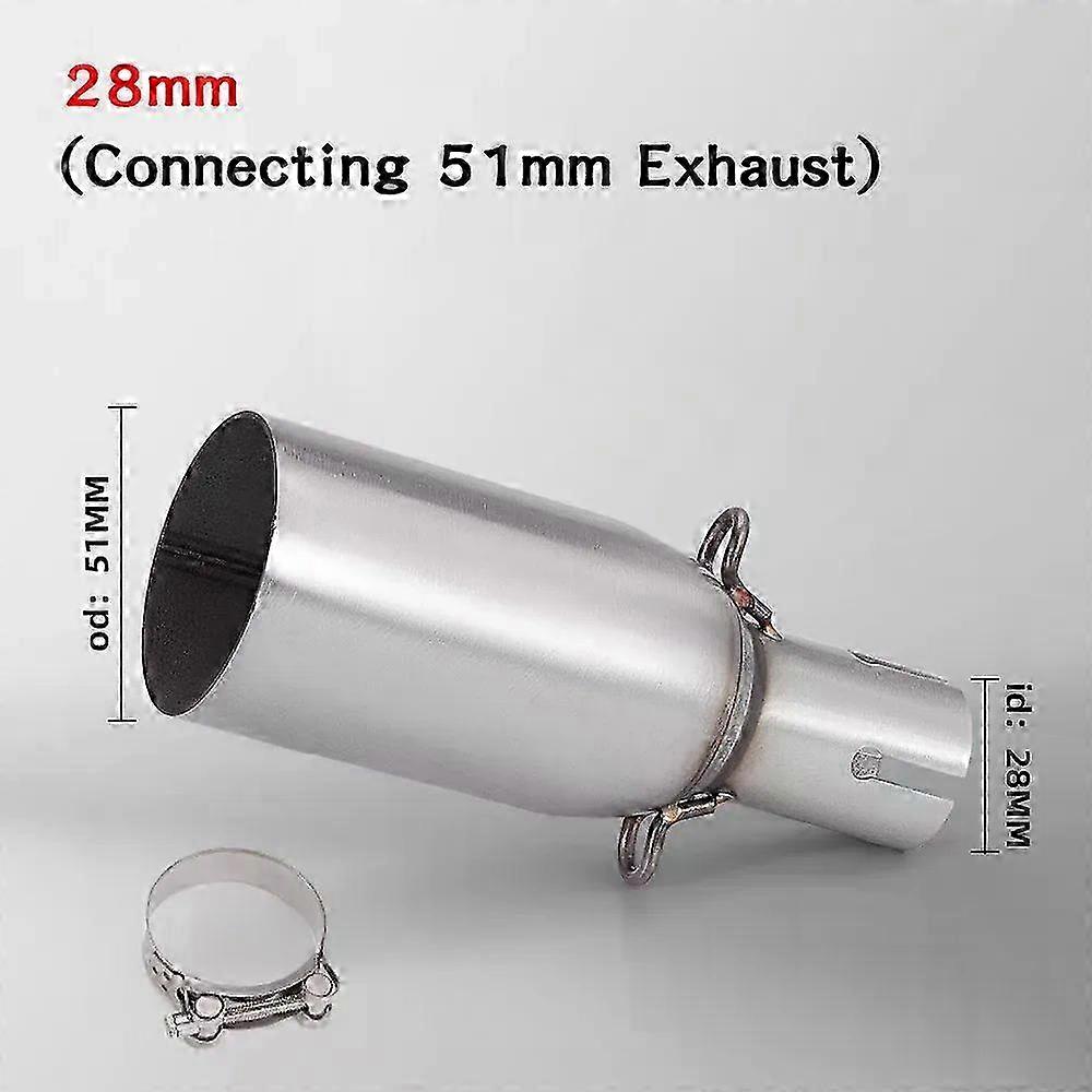 Motorcycle Customization Exhaust Pipe Middle Section Adapter for Various Sizes 28 30 32 35 mm Compatible with 51mm Exhaust Section Easy Inst