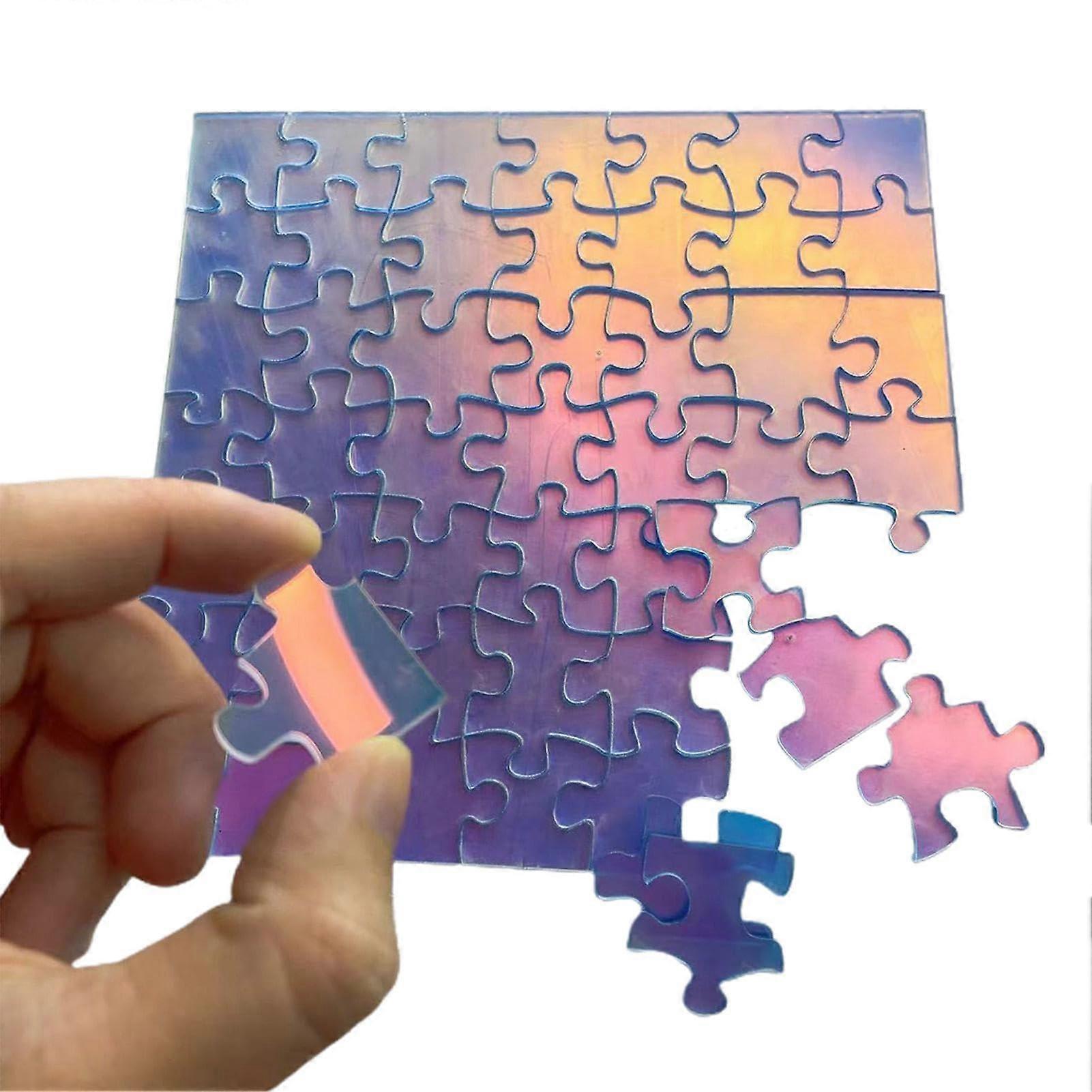 Transparent Impossible Puzzle – Unique 49-Piece Acrylic Puzzle for Adults, Color-Changing Design, Crazy Puzzle Game