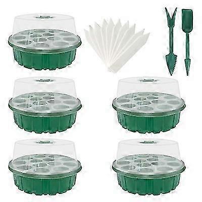 5set Seed Planting Tray Kits with Humidity Dome and Base