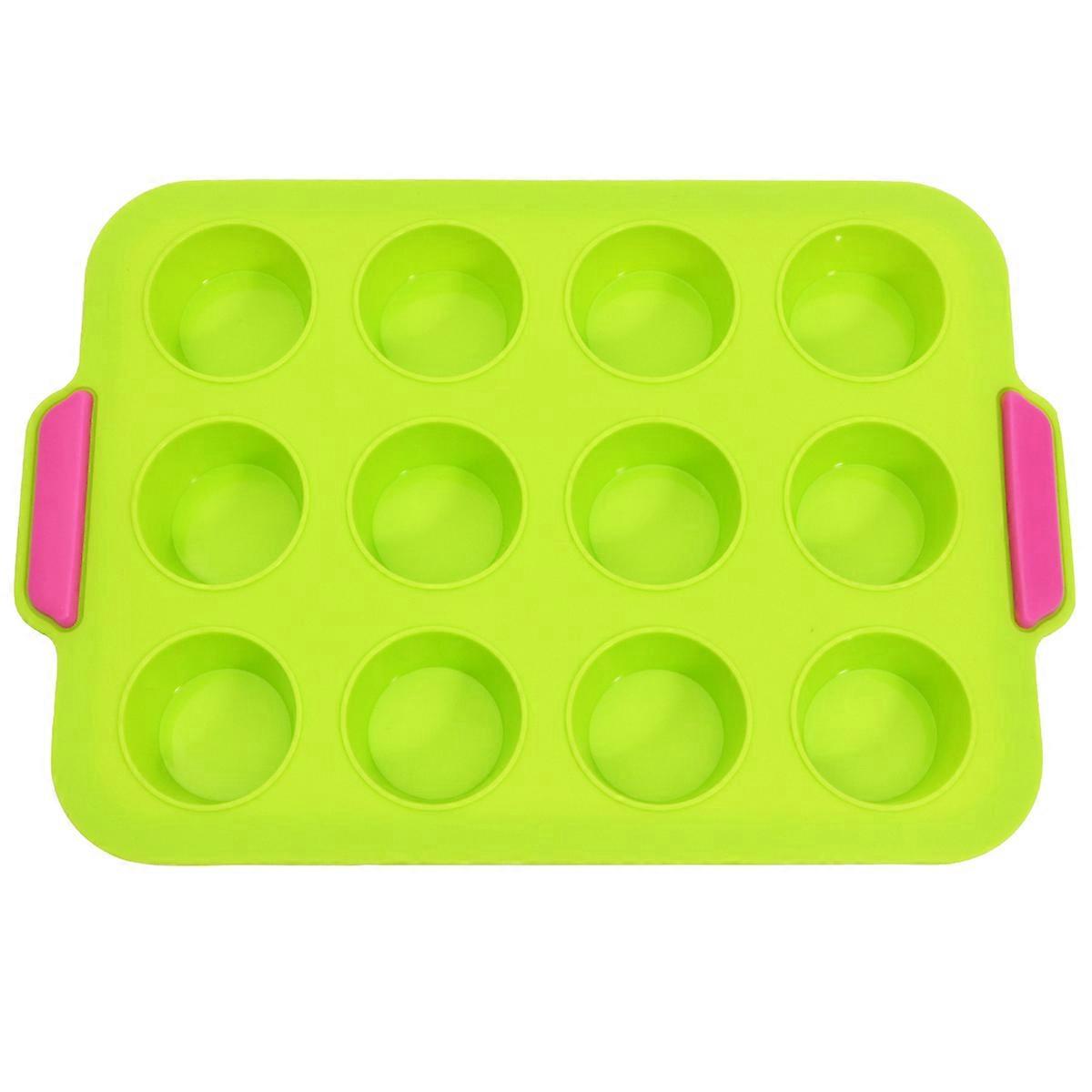 Silicone Cake Moulds Mini Cake Molds Baking Occasion Simple Design Green 1Set