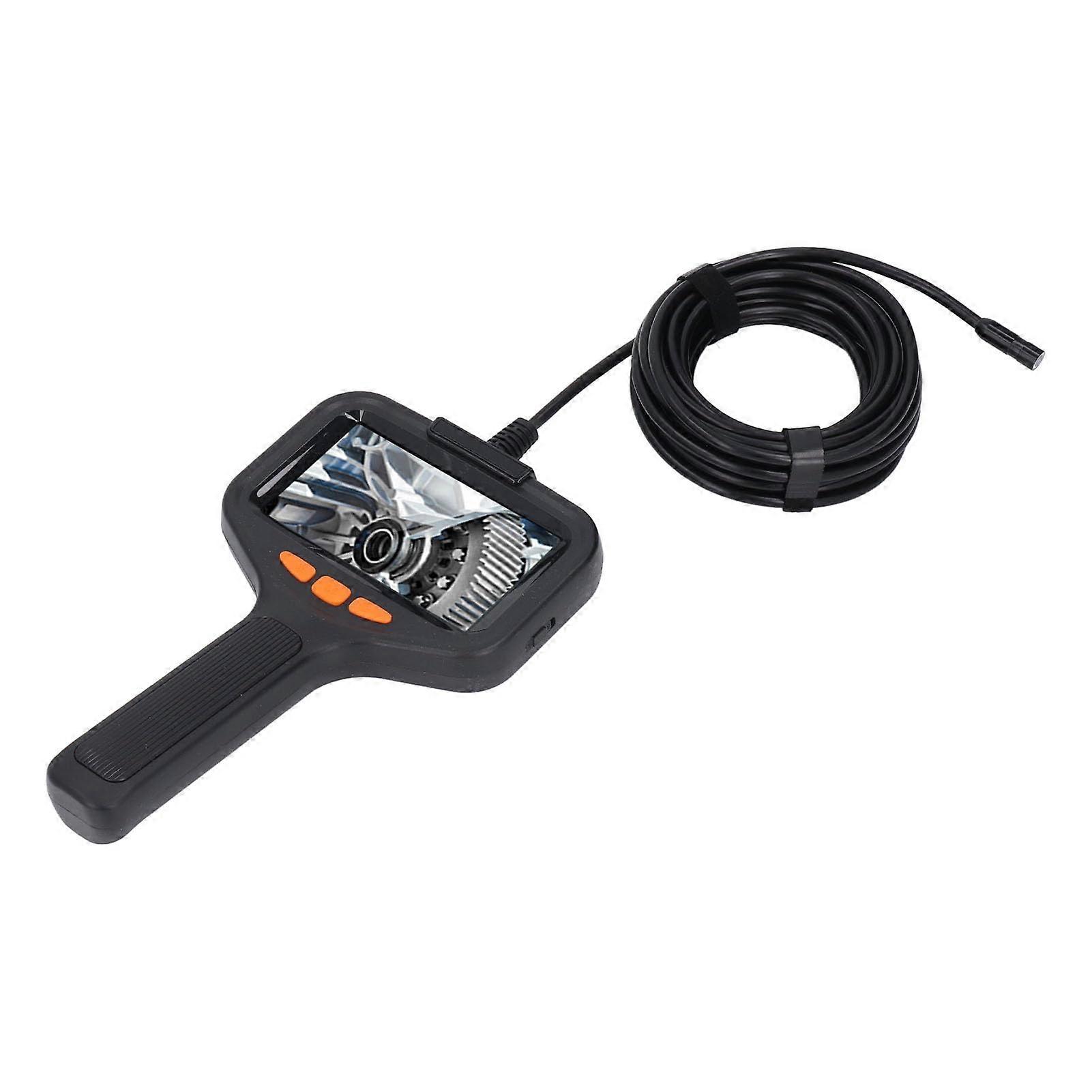 Handheld Inspection Camera, Industrial Endoscope with 1920 x 1080 HD Display and 8mm Lens, 5Meter Cable for Car Pipeline Detection