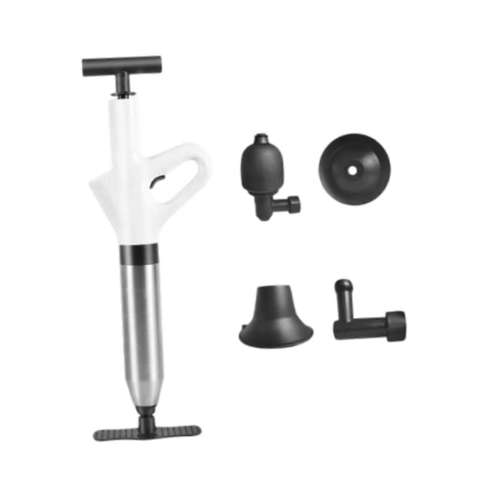 Pressure Air Piston, Toilet Plunger, Hair Clog Remover, Drain Clog Remover, Drain Plunger for Toilets Floor Drains, White