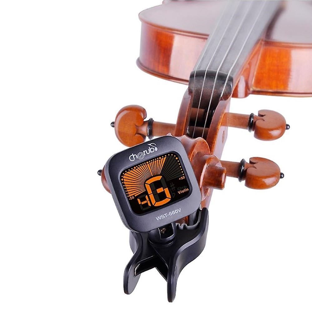 Adjustable Clip On Tuner With Lcd Display For Violin