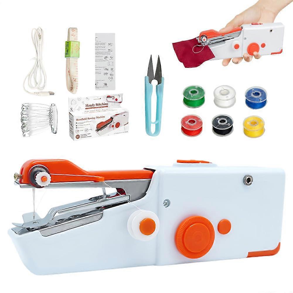 Portable Mini Hand Sewing Machine for Fabrics, Clothes & Curtains