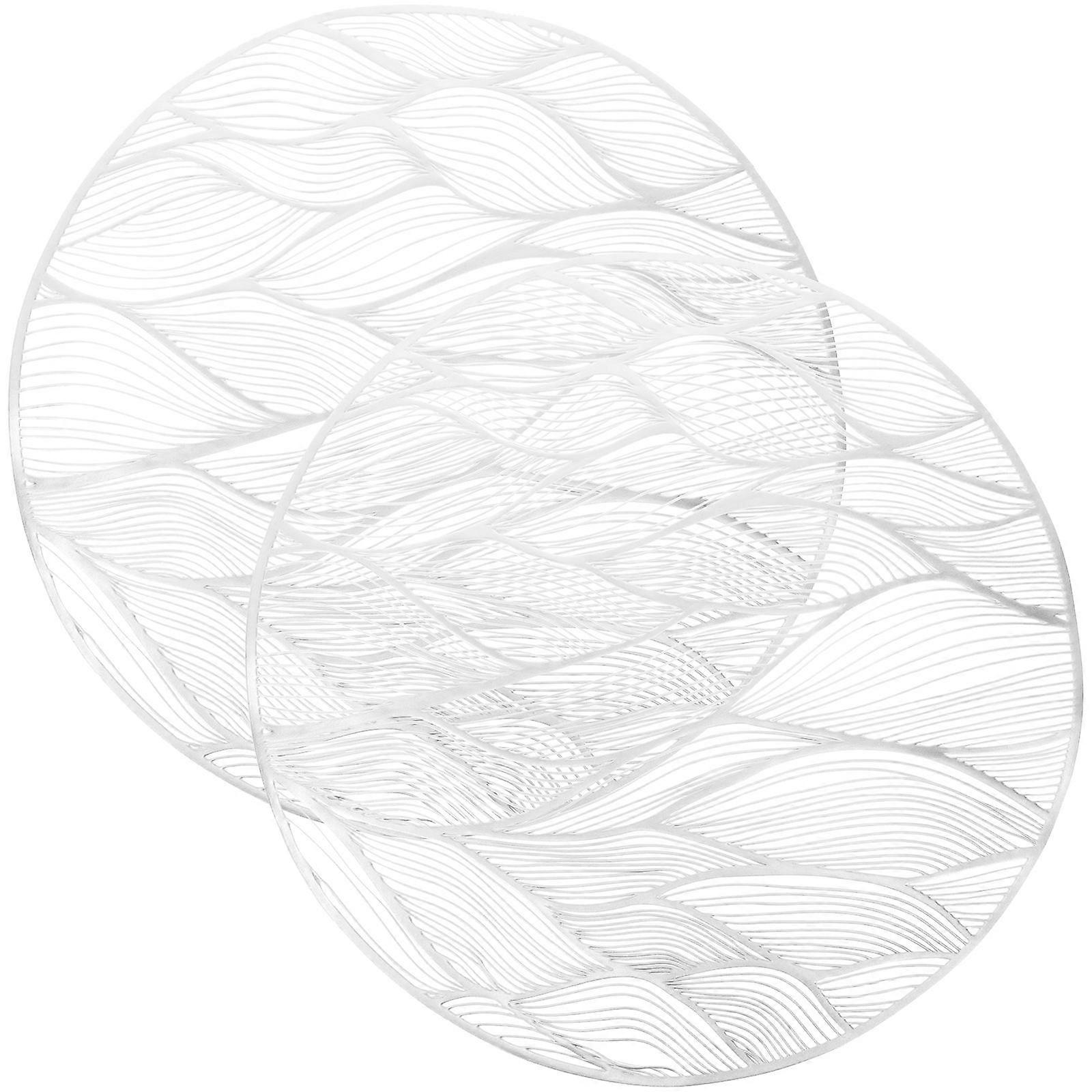 Creative Coasters Non-Slip PVC Cup Mat 38x38cm Size Heat-Resistant Easy to Clean for Indoor and Outdoor Use 2Pack