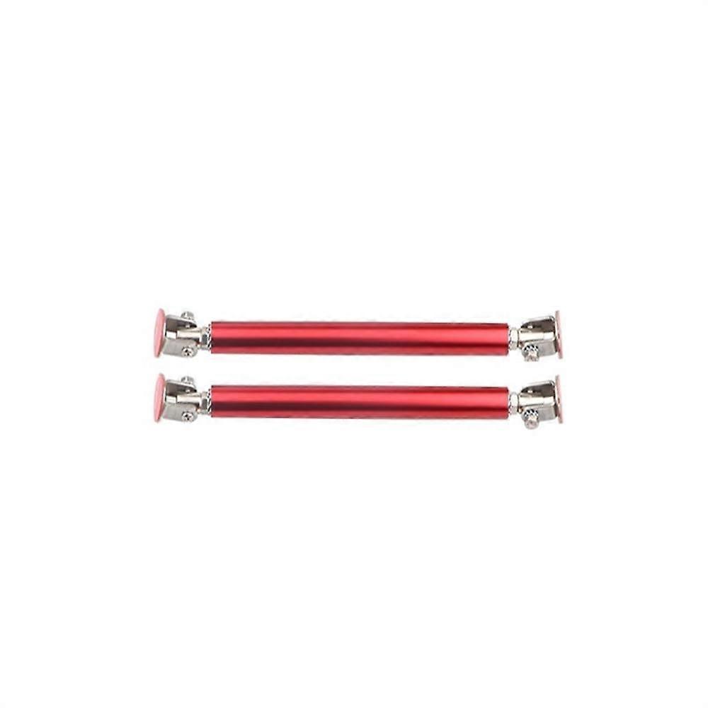 Car Front Bumper Support Bar Universal Adjustable Front Lip Splitter Rod Strut Tie Bar (10 cm Red)