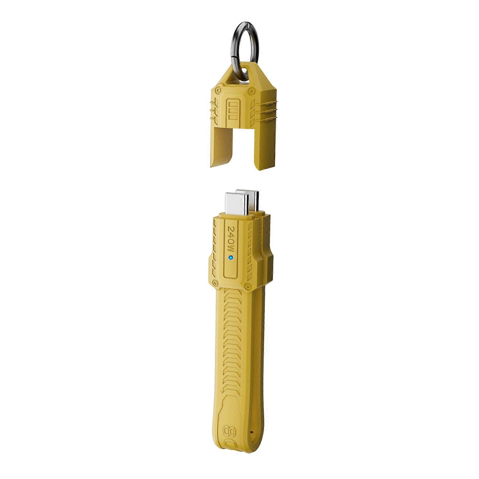 Fast speed USB4.0 Type C Data Cable 240W Power Delivery 80Gbps Transmission TPE Durability Connection Cord  Yellow