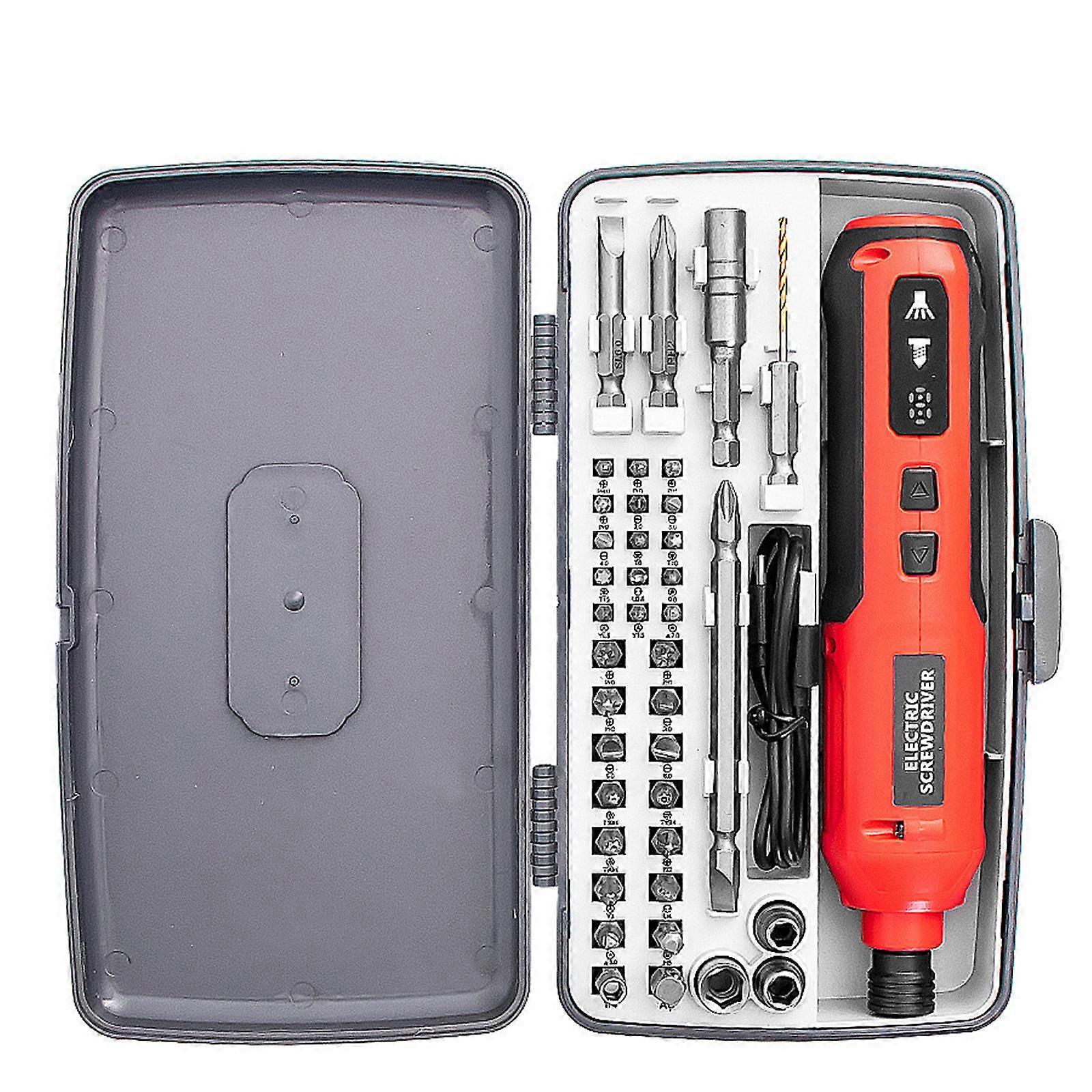 Rechargeable Electric Cordless Screwdriver Kit Ergonomic Design with Interchangeable Bits LED Light for DIY Enthusiasts Multicolor