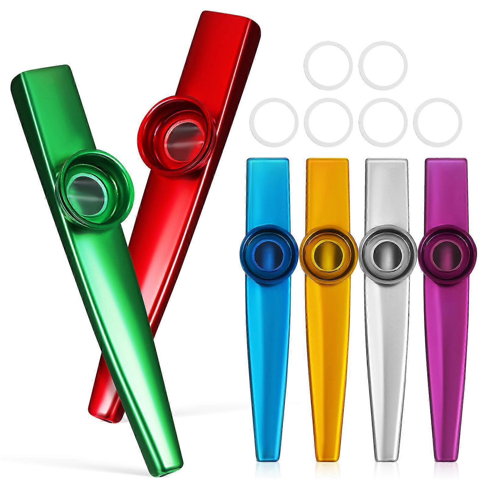 Assorted Metal Kazoo Set for Beginners and Music Lovers Ideal for Early Education 6 Pieces