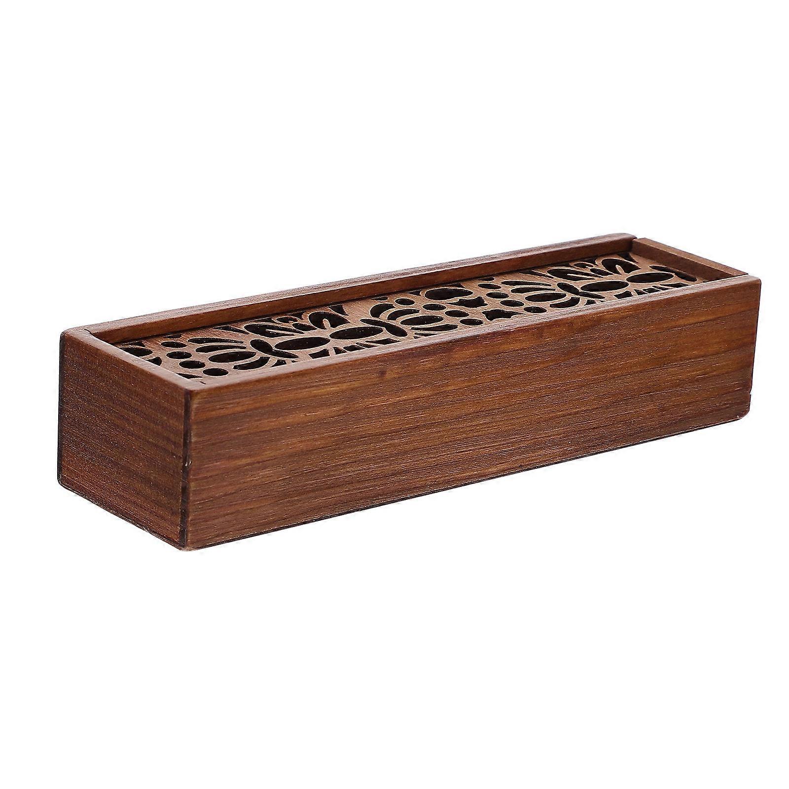 Brown Rectangular Box for Students Made of Synthetic Material Simple and Practical 1 Pc