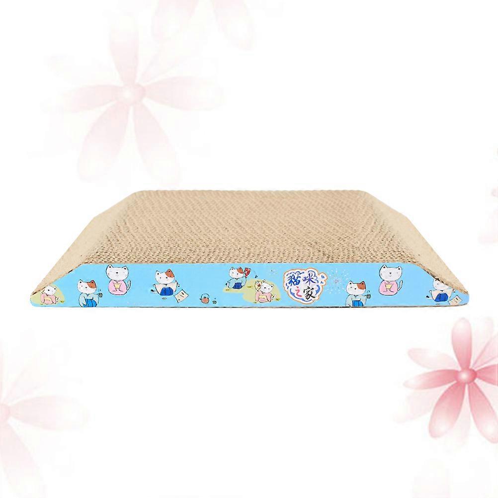 Resting Place Trapezoid Cat Scratch Corrugated Material Indoor Play Safe Board Fish Shape 1Pcs