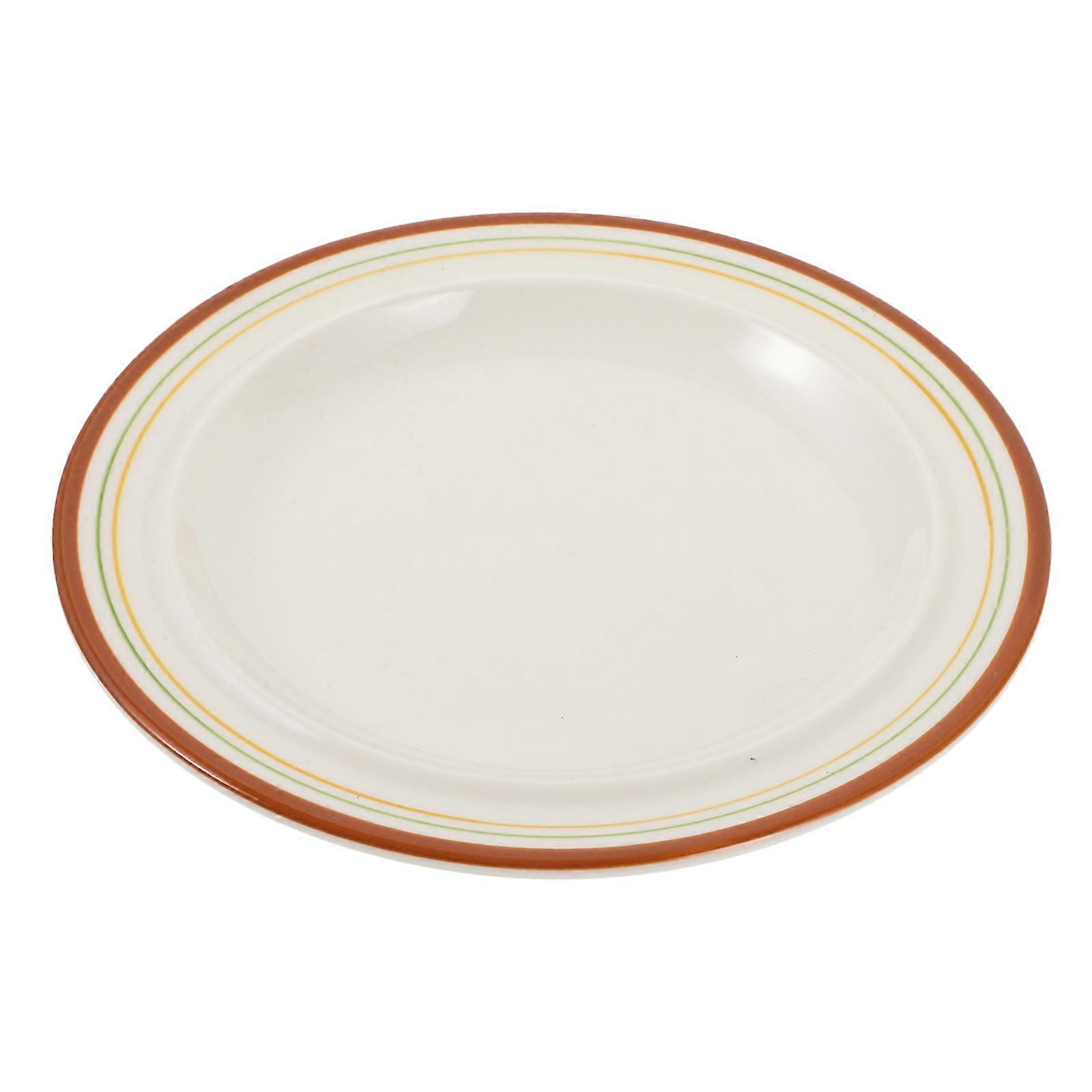 Fruit Plate Ceramic Restaurant Use Orange 16.50X16.50X3.50CM Photo Props 1Set