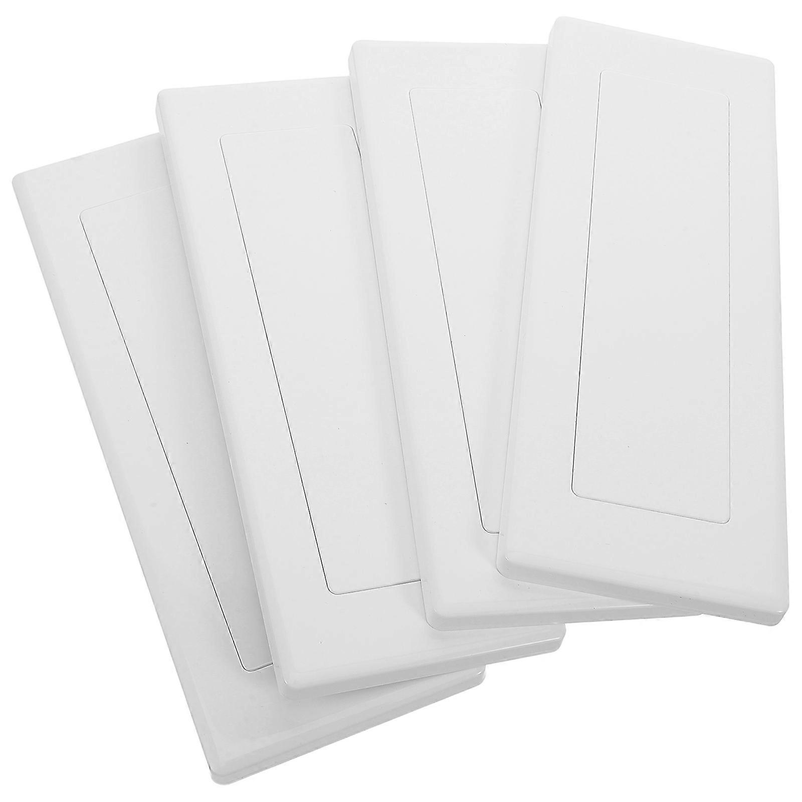 Junction Box Covers Wall Plate Plastic Electrical Outlet Concealment Commercial Installation Rectangular 4Pcs