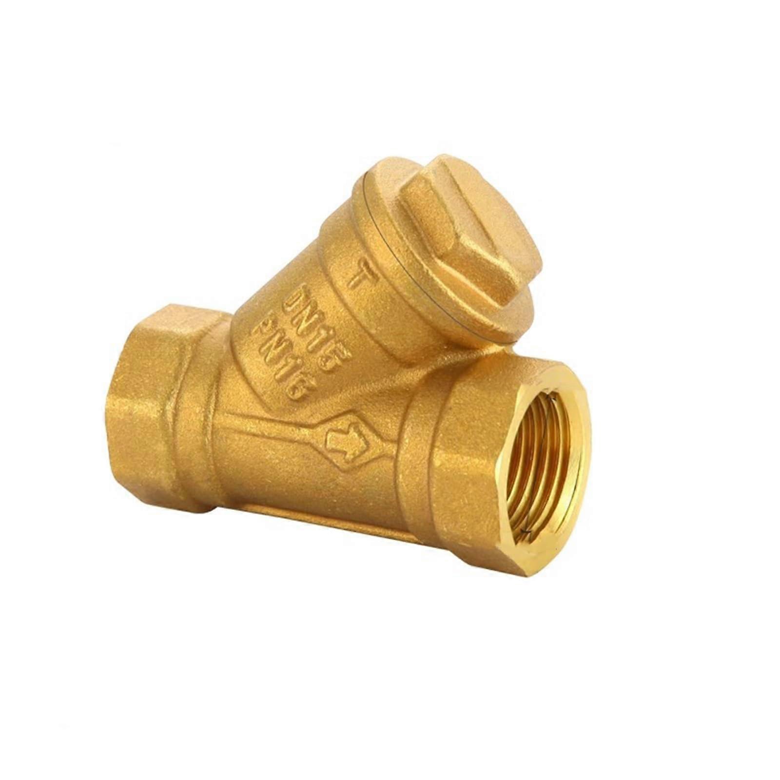 Forged Brass YStrainer, Brass Filter, DN15/DN20/DN25 Internal Thread YShaped Brass Screen Filter Valve Connection For WaterOil Separation(A)