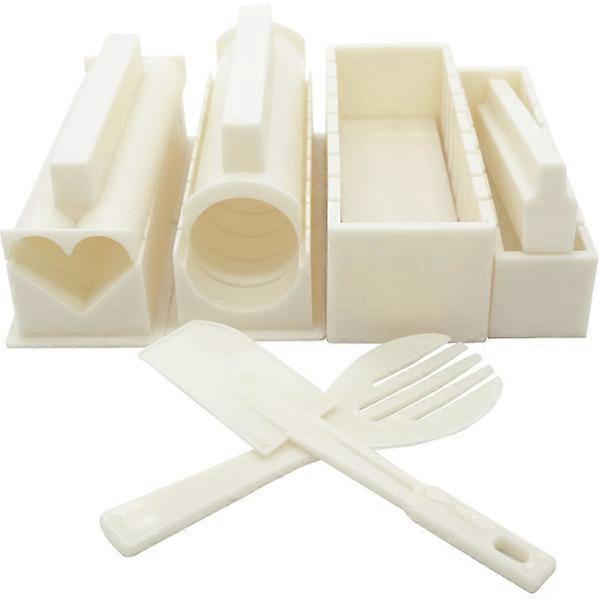 Sushi Maker Kit 10 pieces / Rice Mold - 5 unique shapes - Heart, Round, Pyramid, Square / DIY Japanese cooking at home