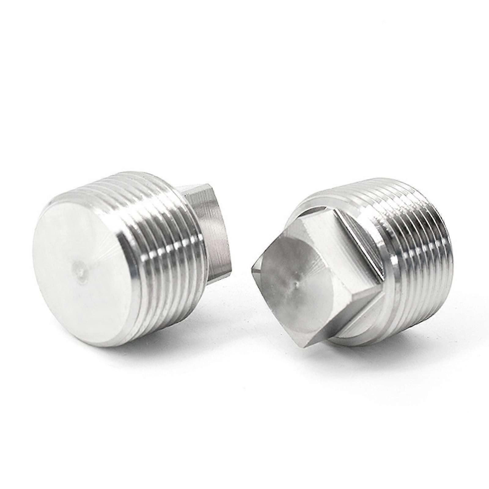 304 Stainless Steel Outer Square Fixed Plug PT3/8 Pipe Thread Pack Of 3 Square Plug