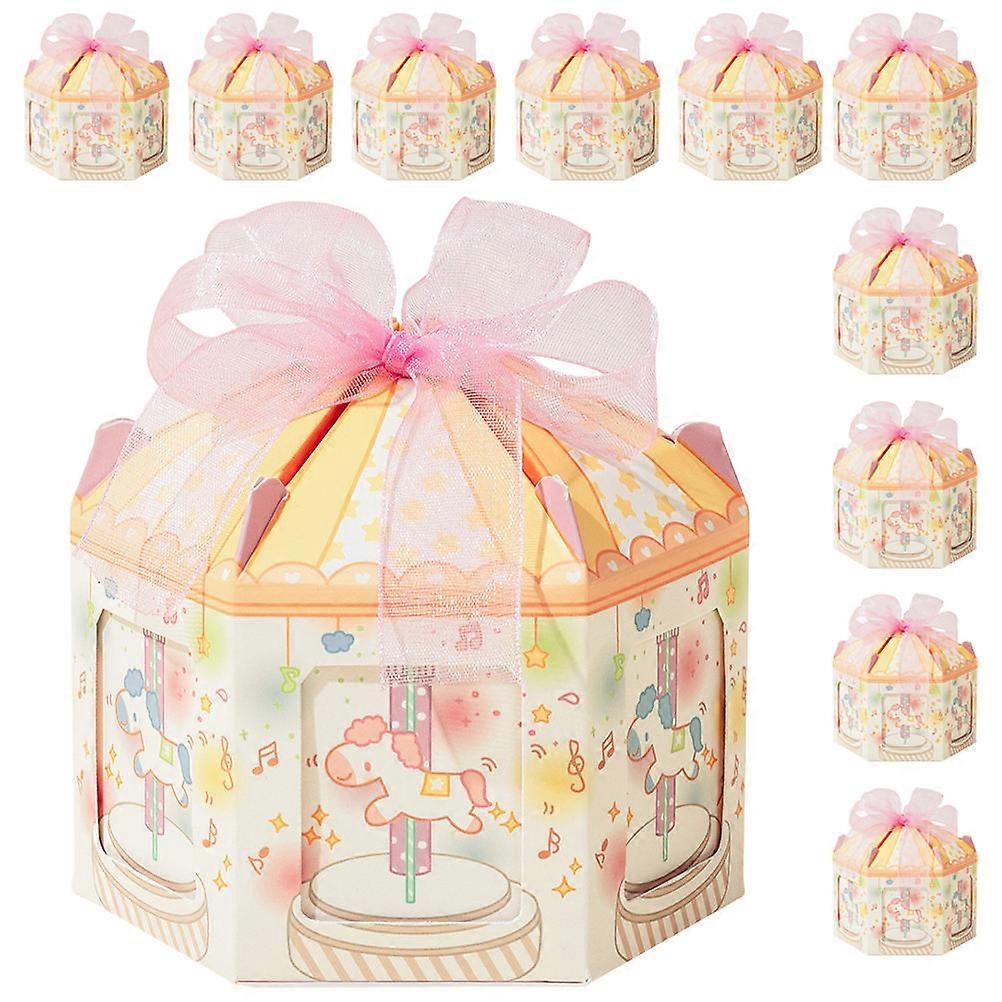 Party Paper Box Candy Boxes For Party Favors Wedding Craft Container Octagonal Shape 11.00X10.00X10.00CM 50Pcs
