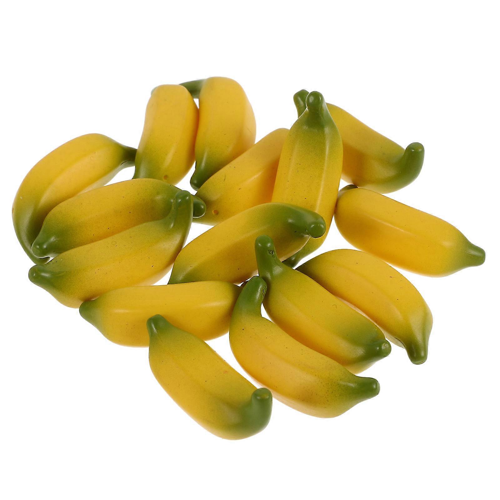 15pcs Artificial Banana Display Miniature Fruit for DIY Crafts Home Party Decorations Multicolored Plastic