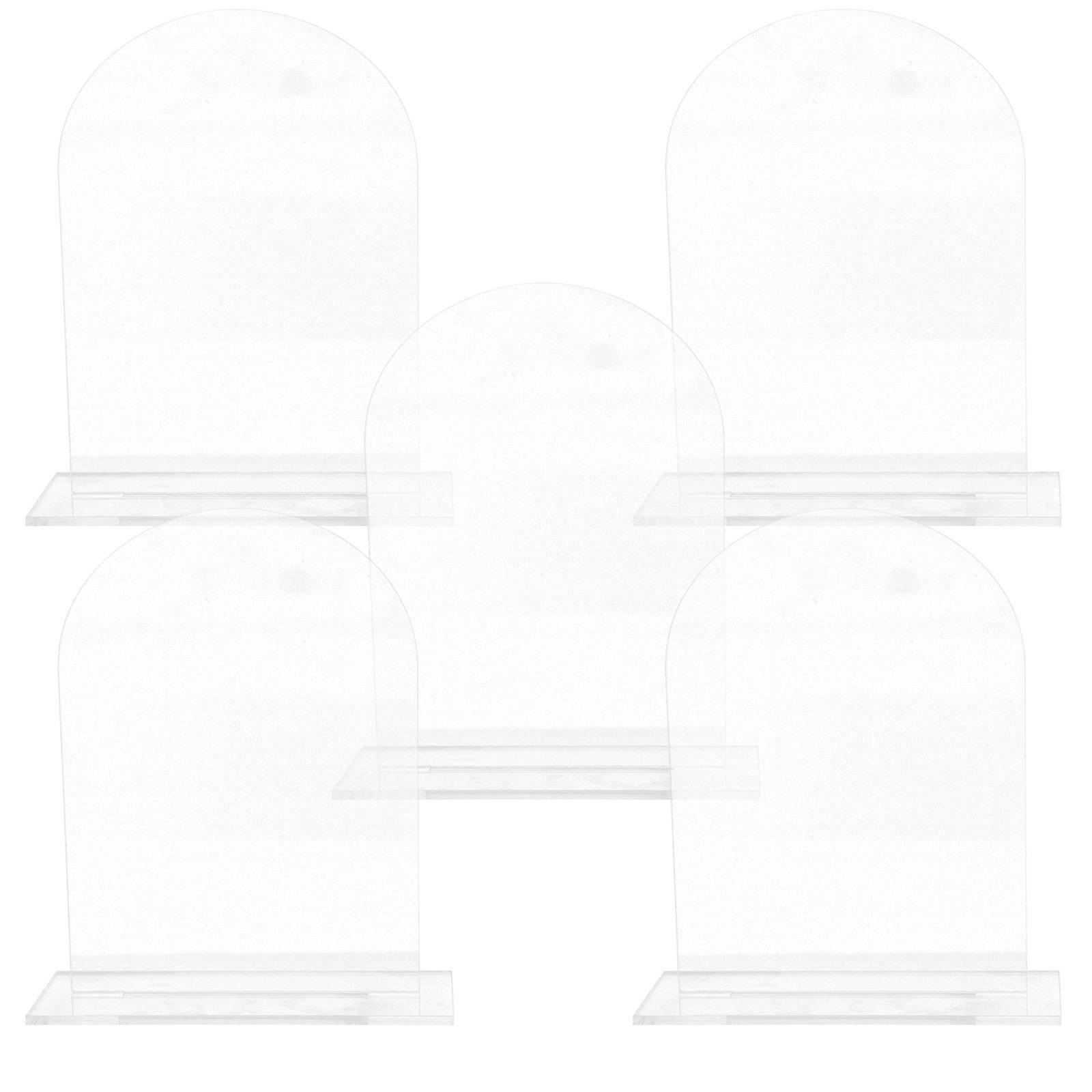 Clear Acrylic Arch Table Name Cards with Base – DIY Blank Place Card Holders for Weddings, Banquets, Birthdays, and Event Decor