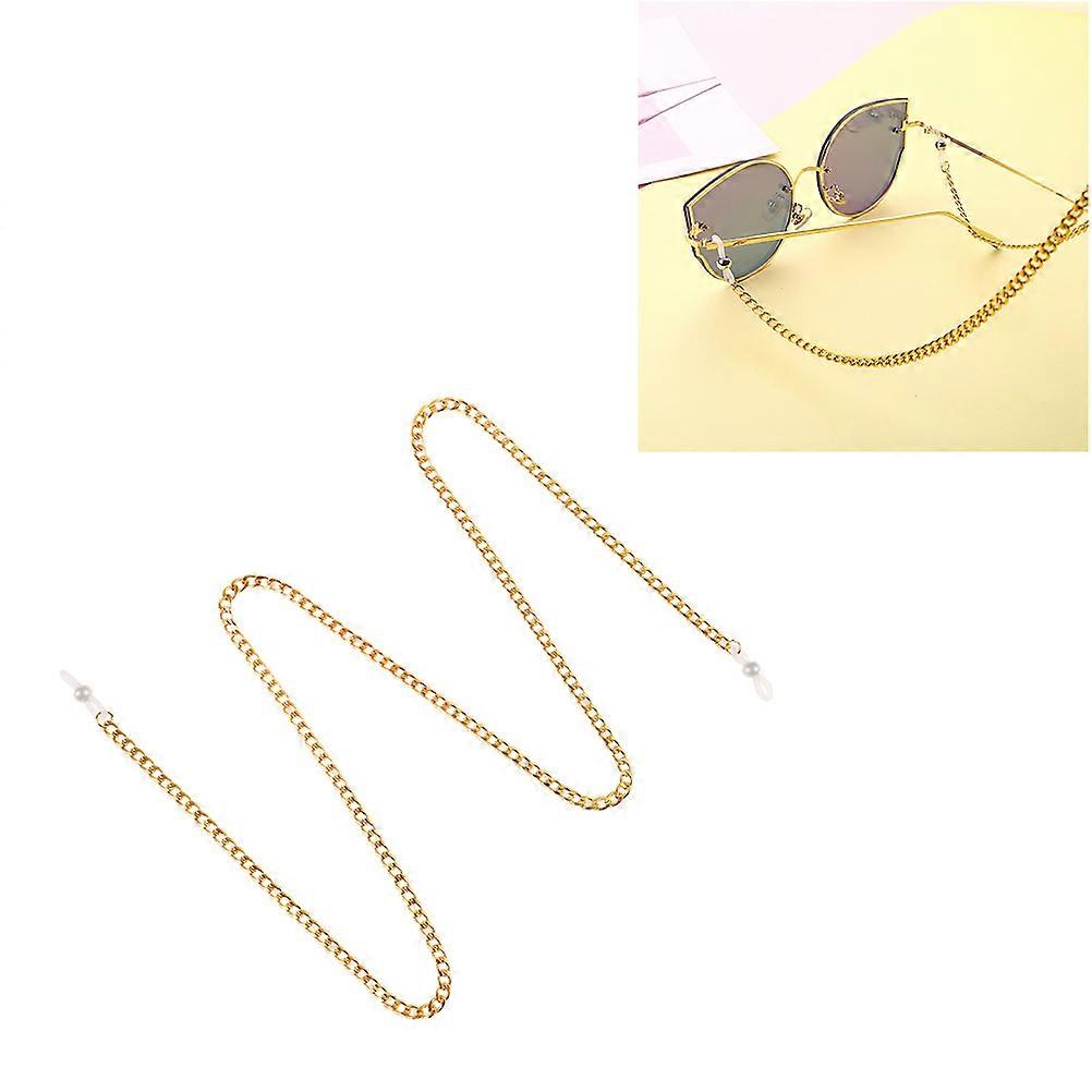 Lunettes réglables Cordon Longe Retainer Chaîne de lunettes dorées Mode lunettes porte-sangle pour femmes hommes 1Pack