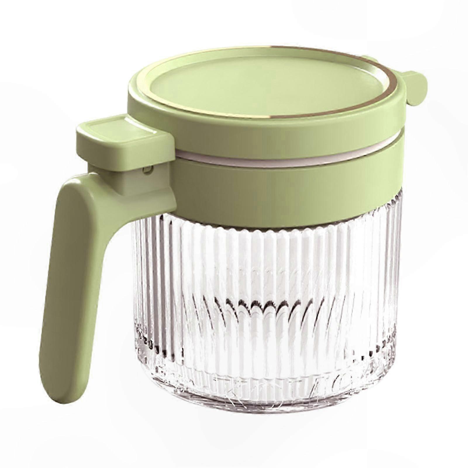 Large Capacity Transparent Spice Jar with Spoon, Airtight Press-Type Storage for Sugar, Salt, and Powder