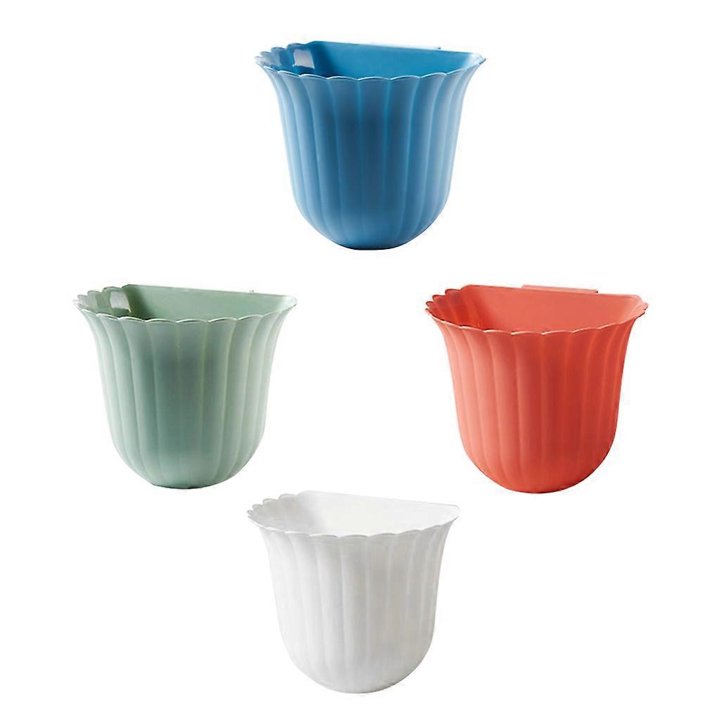 Hanging Plastic Trash Can with Flower Shape Design for Home in Assorted Pcs