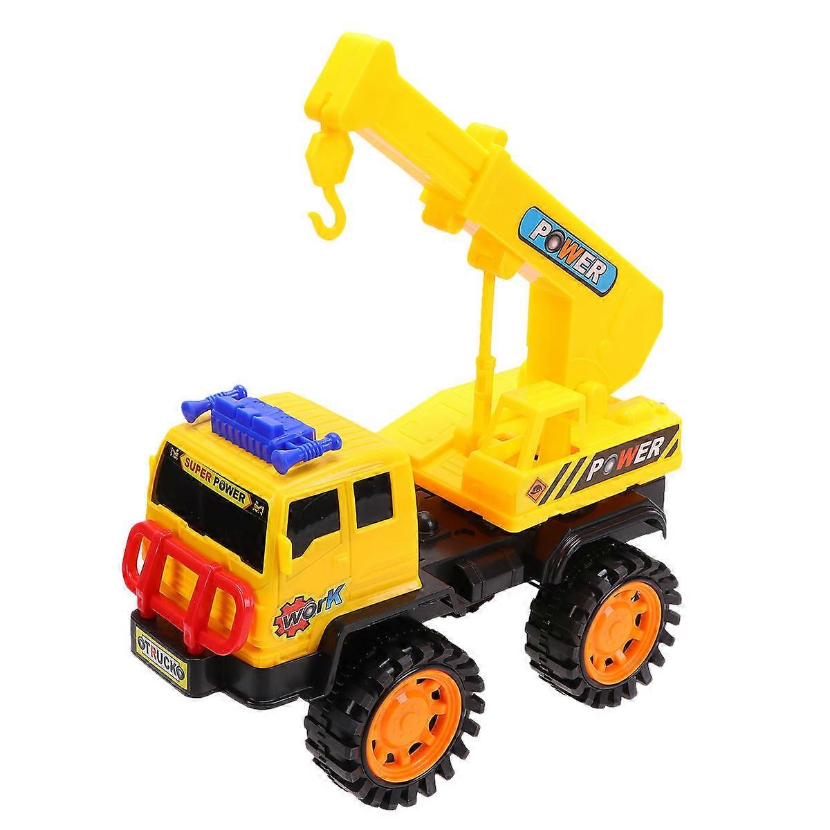It looks like you're sharing a product title or description for a **plastic construction vehicle toy**, possibly for use in early childhood education