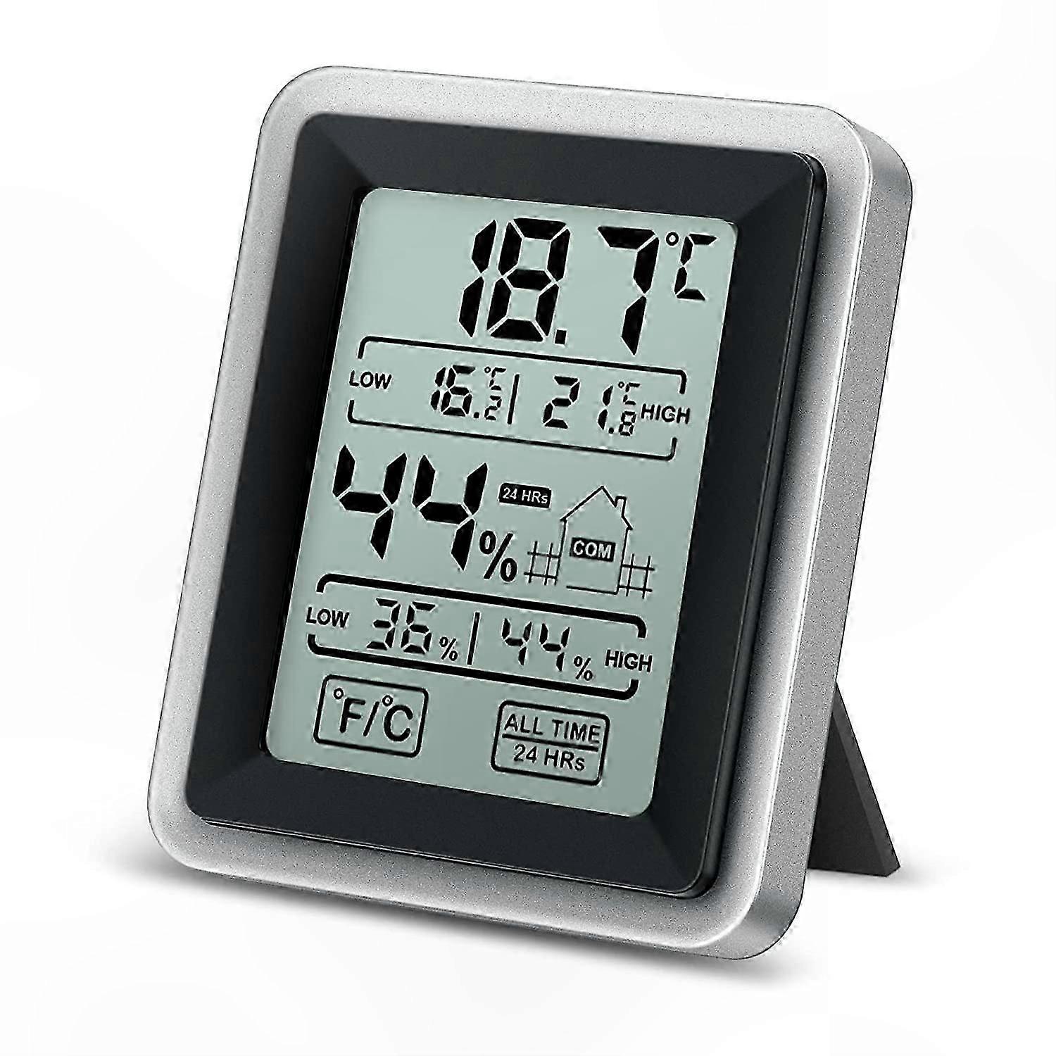 Indoor Thermometer with Hygrometer Function High Precision LCD Display for Easy Reading in Offices Fridges Garages and Homes Portable Design