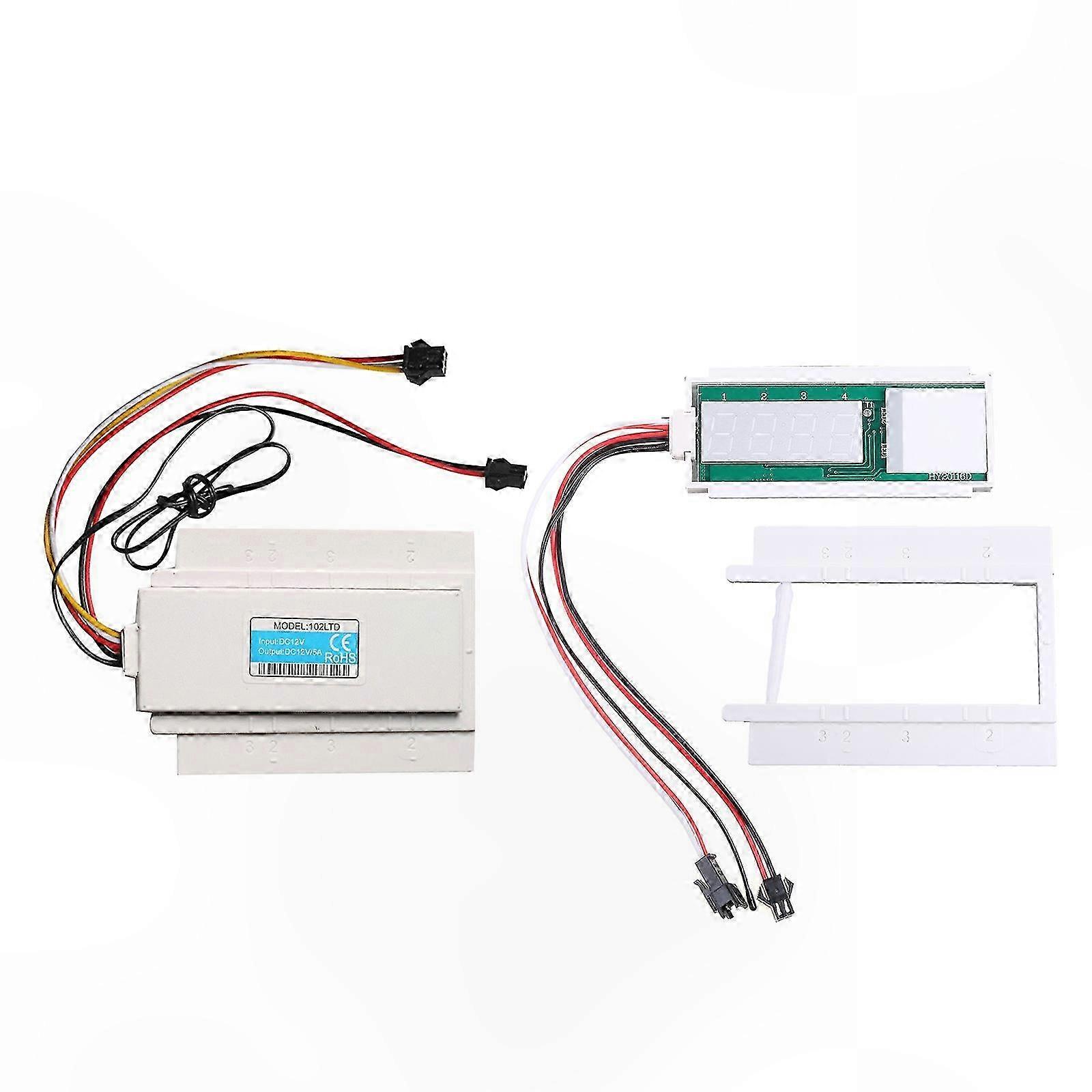 DC12V Single Button for Touch Sensor with Clock Temperature Display LED for Touch Switch for Vanity Bathroom Mirror