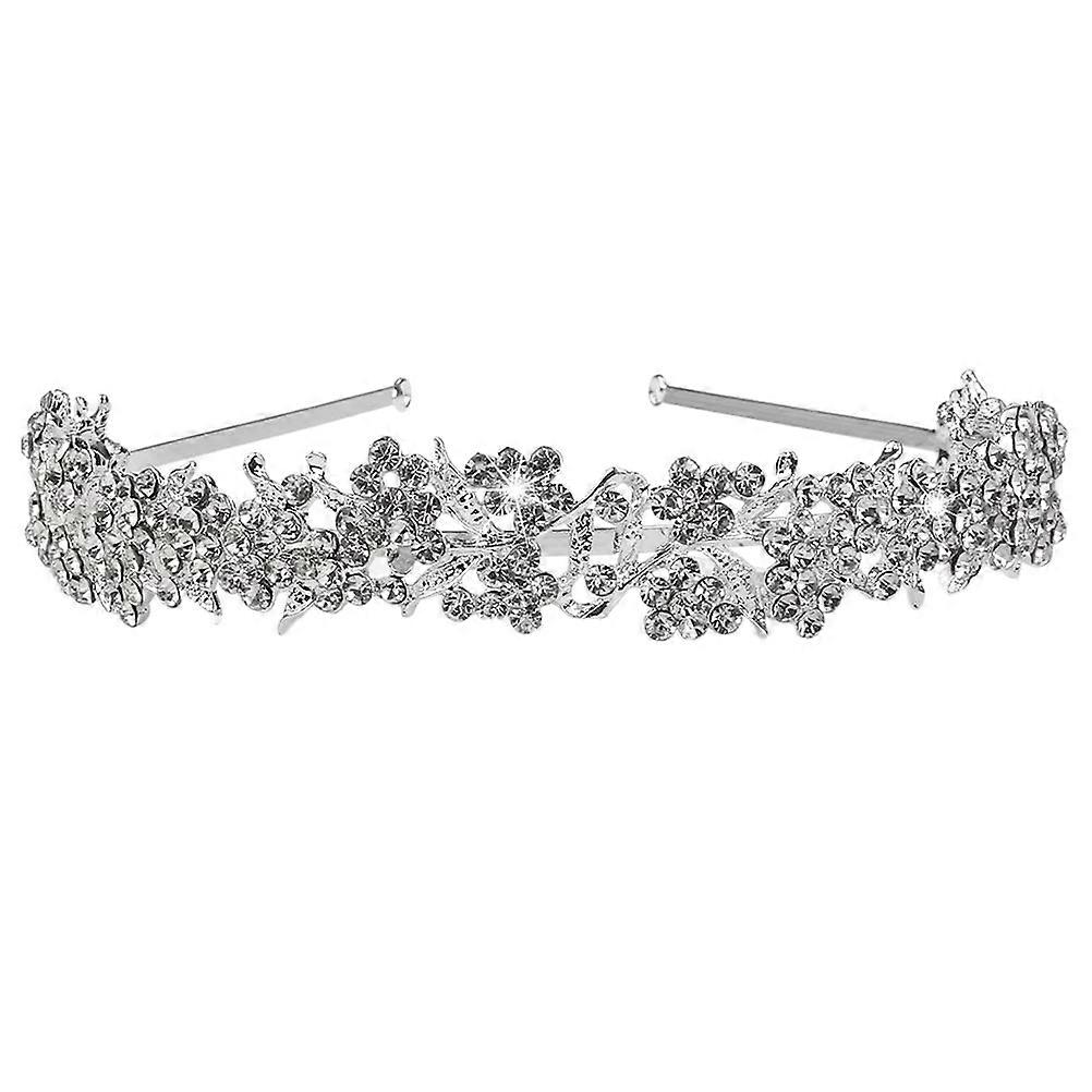 Here's a refined and professional product description for the item you mentioned:

 

**Elegant Silver Bridal Tiara Headband – Delicate Flower Crown