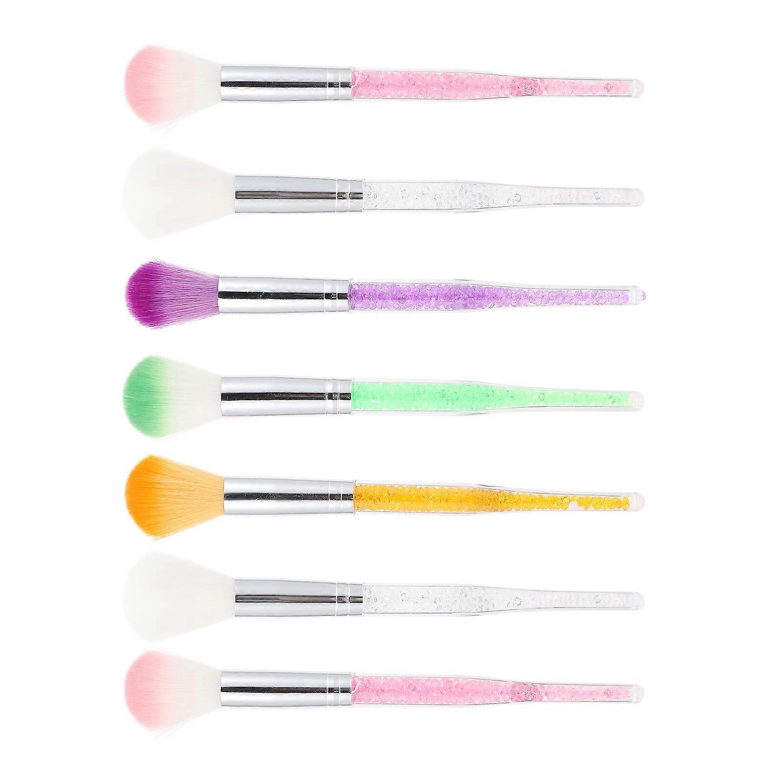 Cleaning Brushes For Nails 7Pcs Creative Nail Cleaning Manicure Dust Mixed Color Professional Use Small And Lightweight