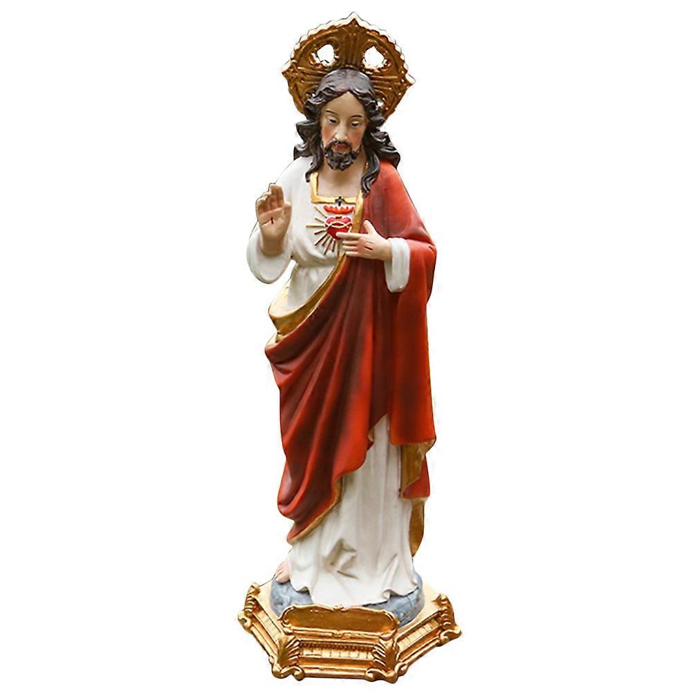 Figure Statue Model Saint Jesus Statue Resin Religious Ornament Decoration 22.5x7x8cm 1Pcs