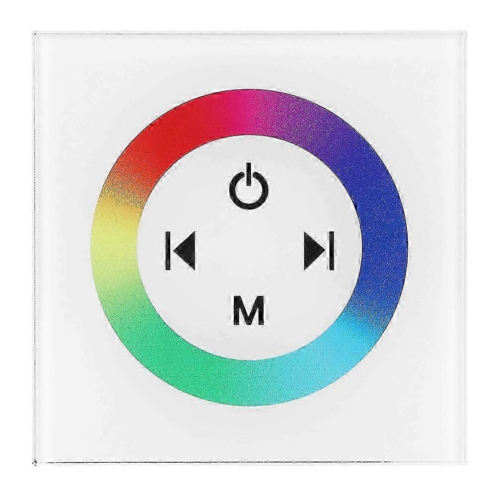 Wall Mounted RGB LED Light Dimmer Controller - 12-24V Touch Panel Dimmer for Adjustable Brightness & Color Control