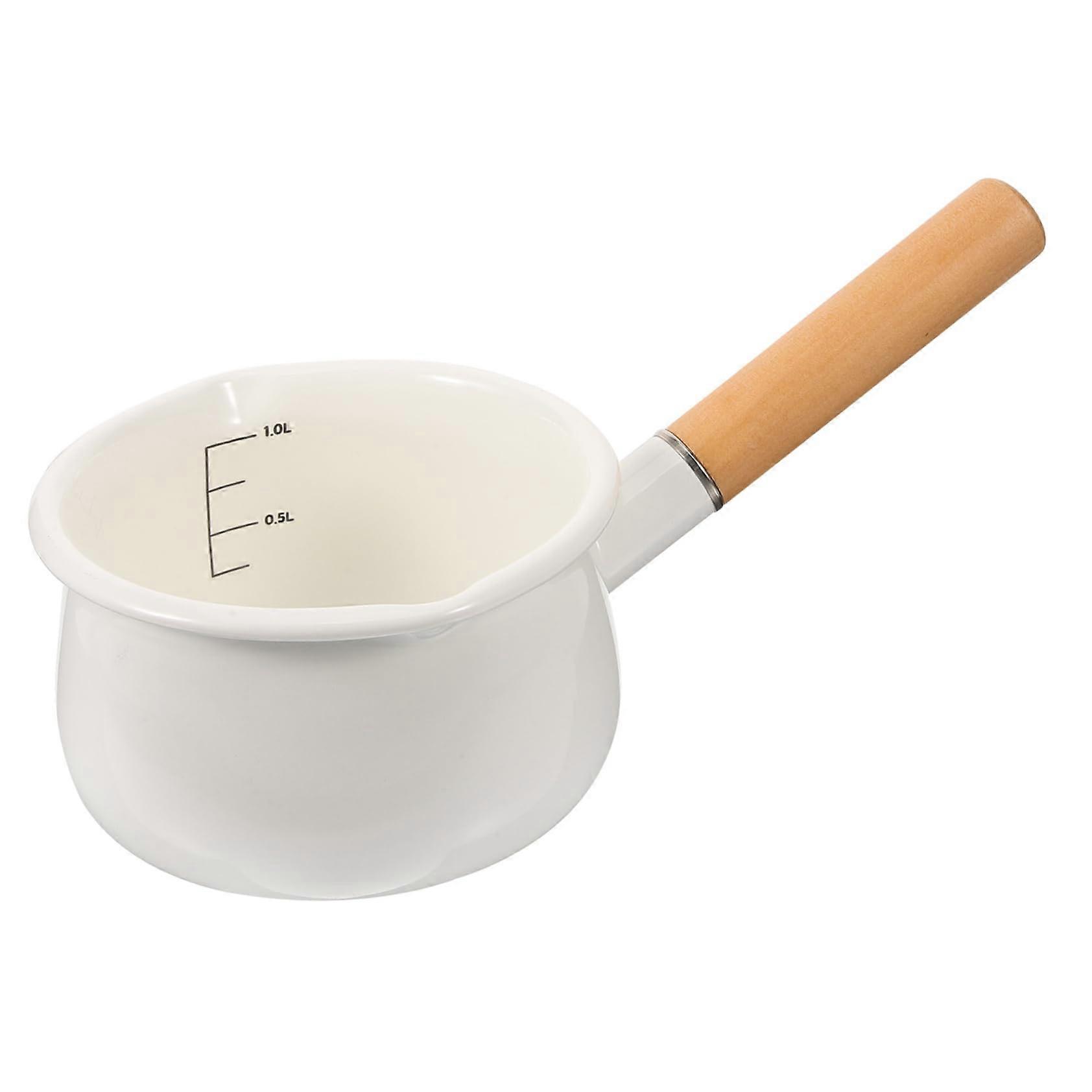 Small Enamel Milk Jug White Enamel Kitchenware Set With Mini Pots And Soup Pot