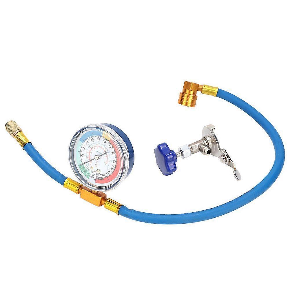 R134A R12 Fitting Recharge Measuring Hose Gauge System Refrigerant Charging Pipe