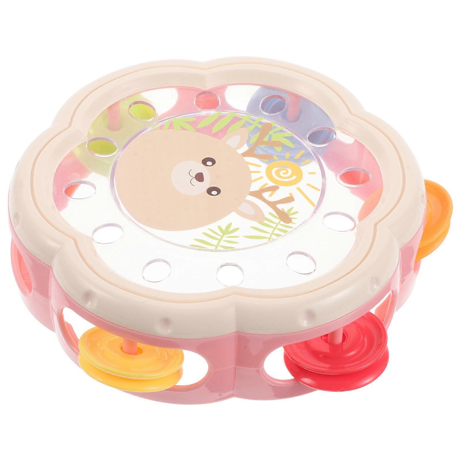 Mini Tambourine Musical Instrument For Children With Jingle Bell Rhythm Plastic Designed For Home And School 1Pack