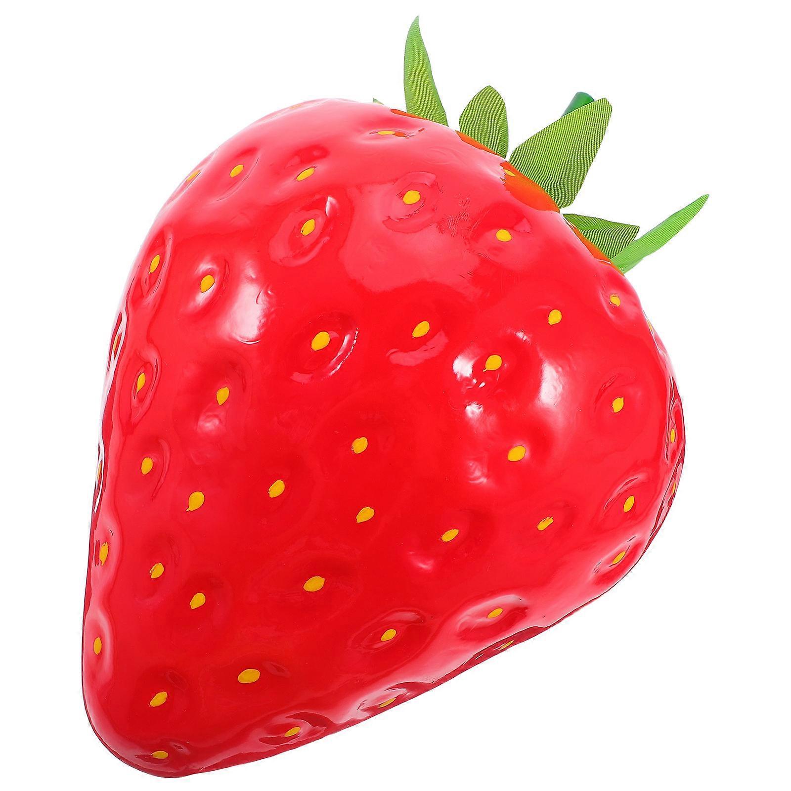 Realistic Artificial Strawberry Whimsical Style Oversized Simulation For Store Display Event Planners 1Pcs