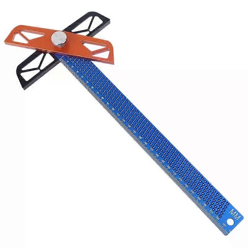 Square Ruler with Adjustable Angle Scriber Woodworking Aluminum Alloy Marker