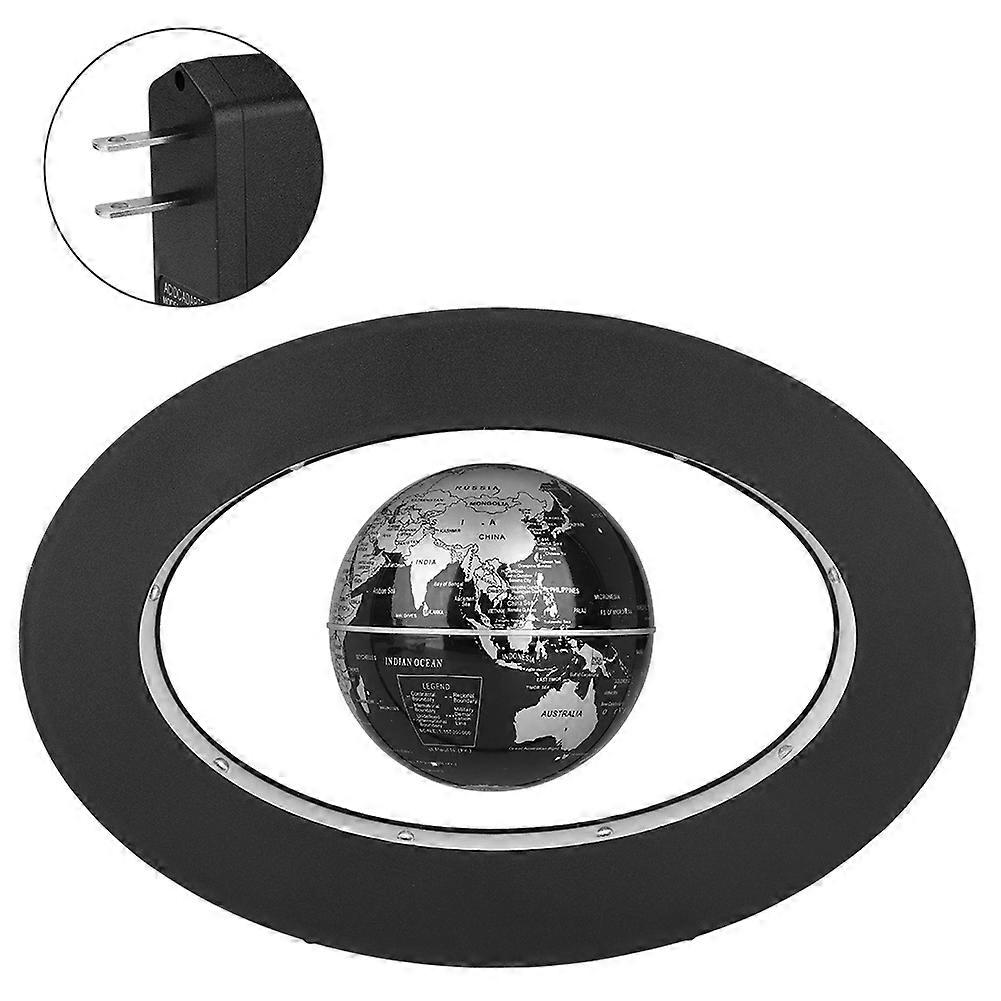 Electronic Magnetic Levitation Floating Globe with LED Light Office Display (Silver )